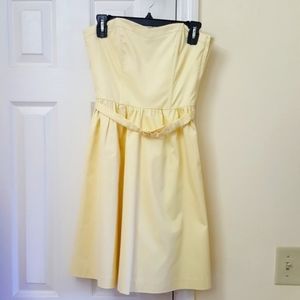 H&M Yellow Strapless Dress Size 6